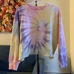 Tie-Dye Cropped Sweatshirt